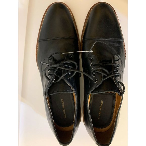 Blake McKay Men\'s Sz 8.5 Cap Toe Oxford‎ Black Dress Shoe main image 7